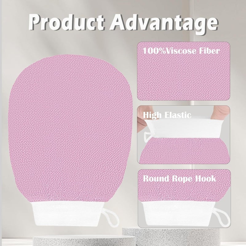 Tandoler Ultra Thin Exfoliating Glove(1pc), Tanning mitt, Dead Skin Remover for Body, Body Exfoliator for Self-Tan Removal & Keratosis Pilaris（Purple） - Image 3